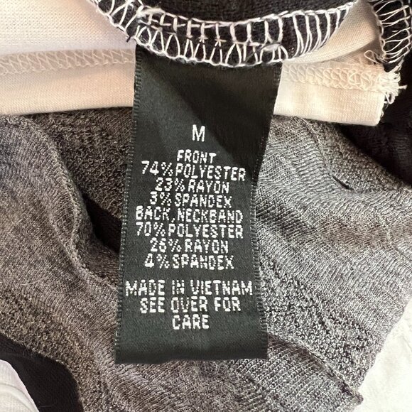 AB STUDIO Black/Gray/White Sleeveless Top, M, Layers, Stretchy, Scoop Neck, NWOT - Picture 8 of 8